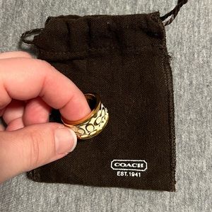 Coach gold ring size 8